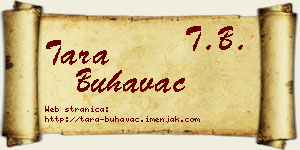 Tara Buhavac vizit kartica
